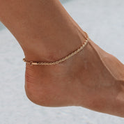 Xanthe Twist Anklet - bracelet - Gold - 1