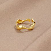 Xena Wave Ring - Ring - Adjustable US 5 - 7 | UK J - N - 4