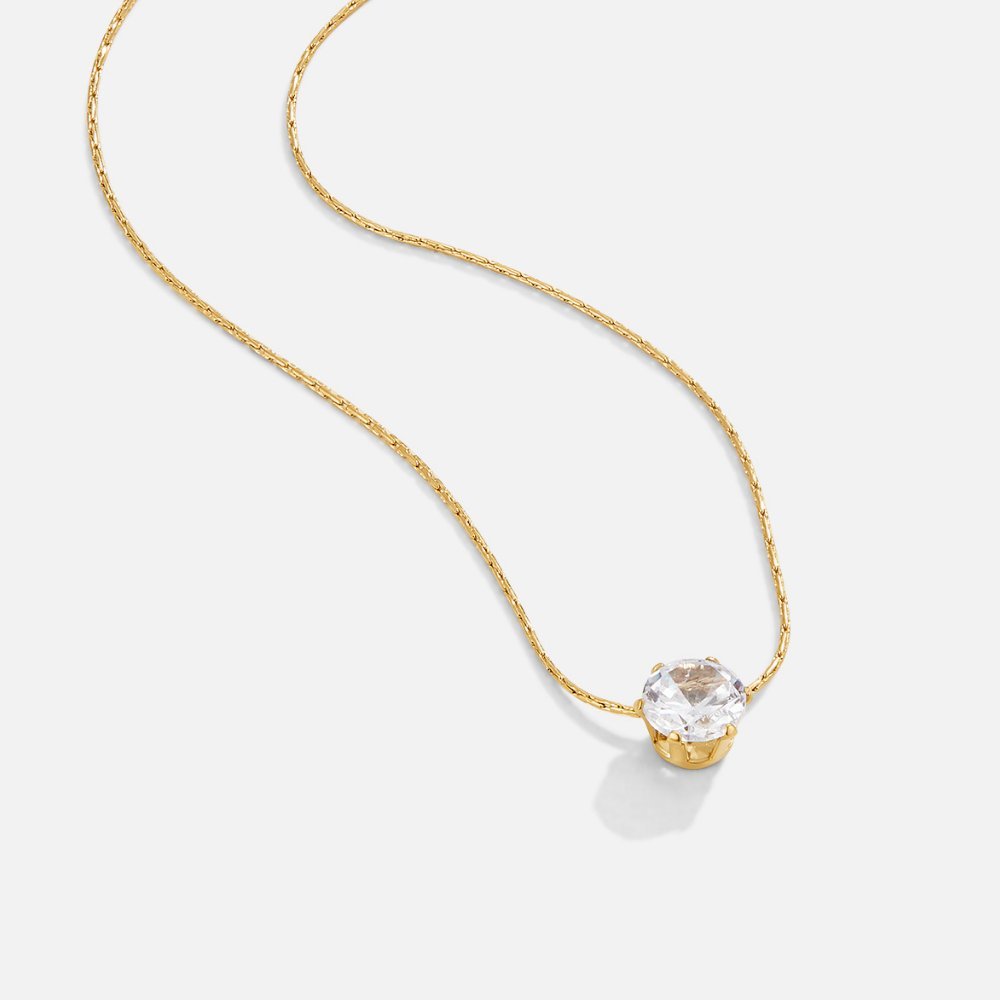 Yara Circle Crystal Necklace - Necklace - Gold - 2