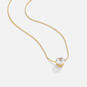 Yara Circle Crystal Necklace - Necklace - Gold - 2
