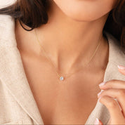 Yara Circle Crystal Necklace - Necklace - Gold - 1