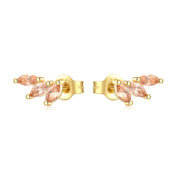 Yasmin Shine Studs - Gold - Champagne - 4