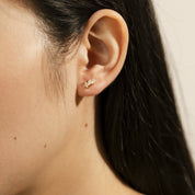 Yasmin Shine Studs - Gold - Milk White - 1