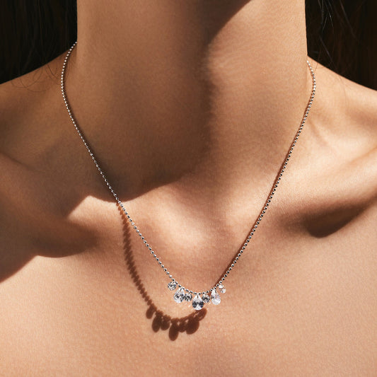Yumi Silver Pendant Necklace - NAVALLI