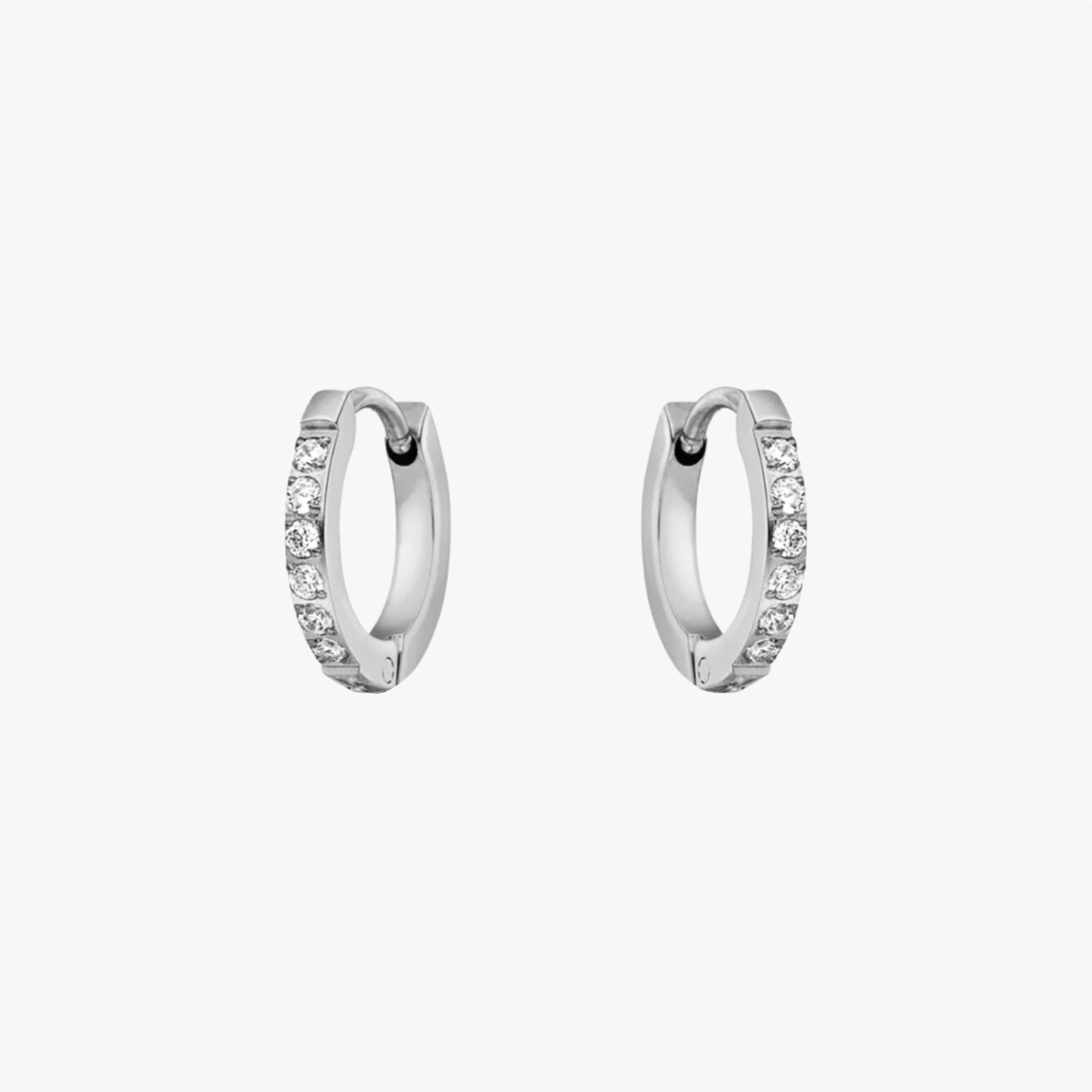 Yva Petite Hoop Earrings - pair of earrings - Silver - 2