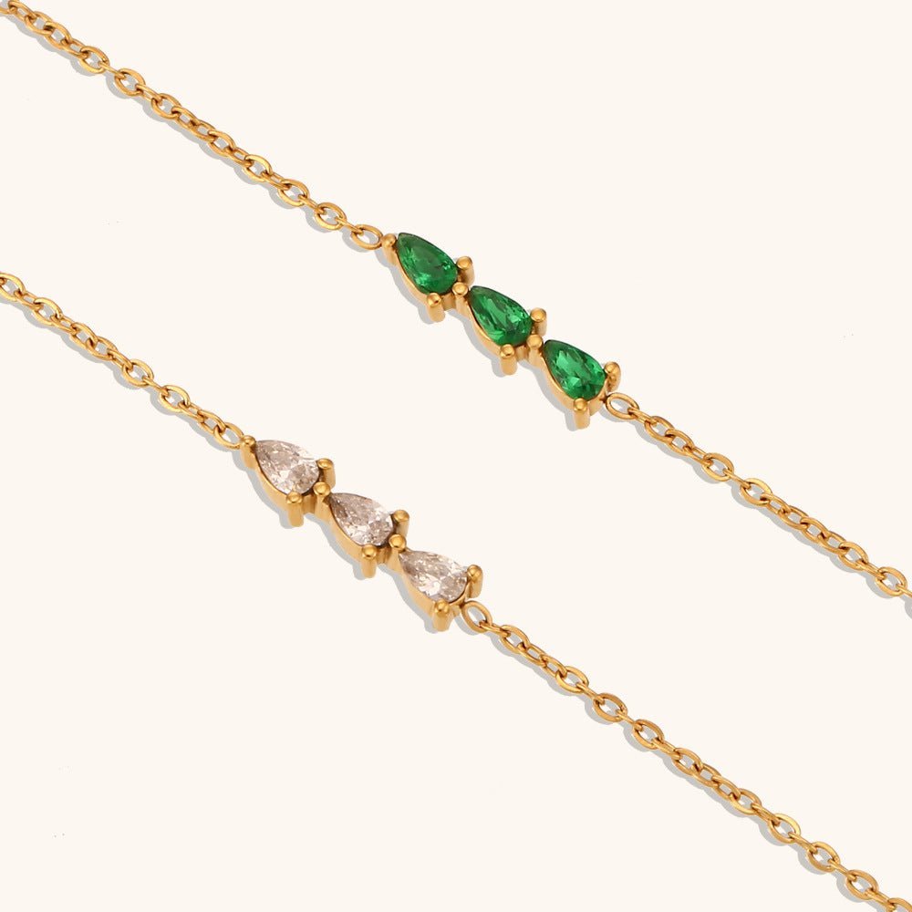 Zaina Crystal Bracelet - Green - 5