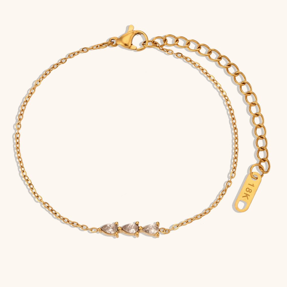 Zaina Crystal Bracelet - Green - 6