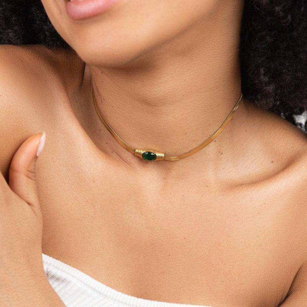 Zelina Crystal Necklace - NAVALLINecklace