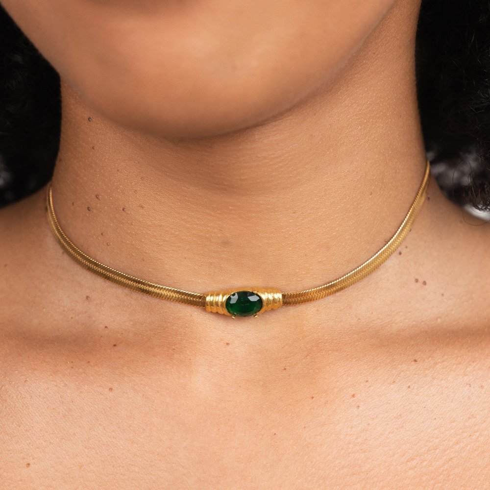Zelina Crystal Necklace - NAVALLINecklace